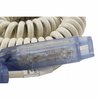 Ac Works 9-11FT 13A 16/3 Medical Grade Power Strip Coiled Cord with Bar Tri-outlet MD220-CC